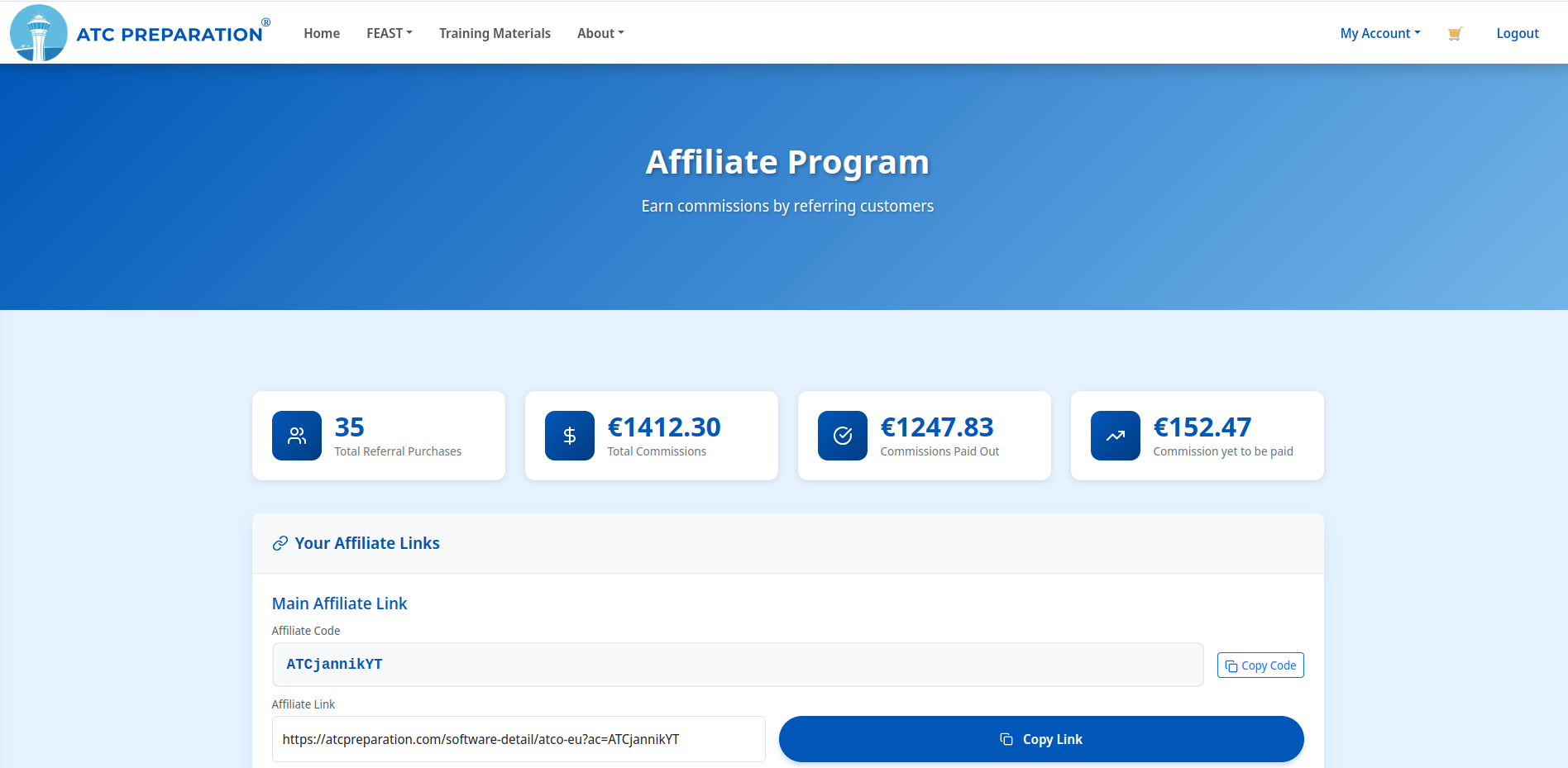 Affiliate Dashboard For Partners